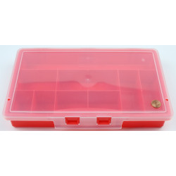 Sortierkasten unI 2 rot mit 9 festen Facheinteilungen 275x180x41mm