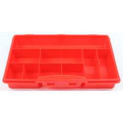 Sortierkasten unI 2 rot mit 9 festen Facheinteilungen 275x180x41mm
