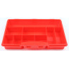 Sortierkasten unI 2 rot mit 9 festen Facheinteilungen 275x180x41mm