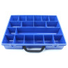 Sortierkasten unI 4 blau mit 18 festen Facheinteilungen 365x290x65mm