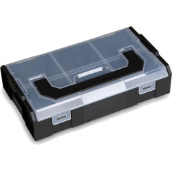 L-BOXX Mini schwarz - Deckel transparent - unterteilbar - auch geschlossen einsehbar