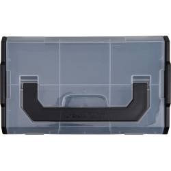 L-BOXX Mini schwarz - Deckel transparent - unterteilbar - auch geschlossen einsehbar