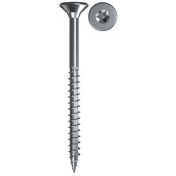 200 x fischer Spanplattenschraube FSPII 5,0 x 60 Senkkopf blauverzinkt Teilgewinde Innenstern TX