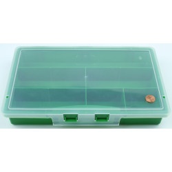 Sortierkasten unI 2 grün mit 6 festen Facheinteilungen 275x180x41mm