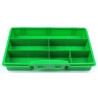 Sortierkasten unI 2 grün mit 6 festen Facheinteilungen 275x180x41mm