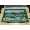 Sortimentskoffer Grün 400 tlg.Fischer Dübel:150x S6, 100x S8 - Schrauben:100x 4,5x40, 50x5x60 1 Bit TX20 25mm lang