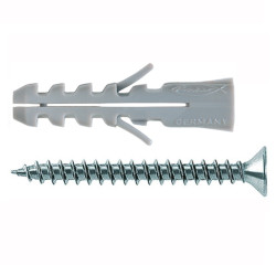 Sortimentskoffer Grün 400 tlg.Fischer Dübel:150x S6, 100x S8 - Schrauben:100x 4,5x40, 50x5x60 1 Bit TX20 25mm lang