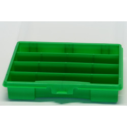 Sortierkasten unI 1 grün mit 4 festen Facheinteilungen 180x150x36mm