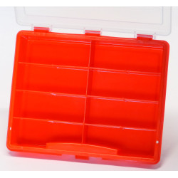 Sortierkasten unI 1 rot mit 8 festen Facheinteilungen 180x150x36mm
