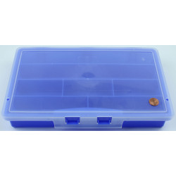 Sortierkasten unI 2 blau mit 7 festen Facheinteilungen 275x180x41mm