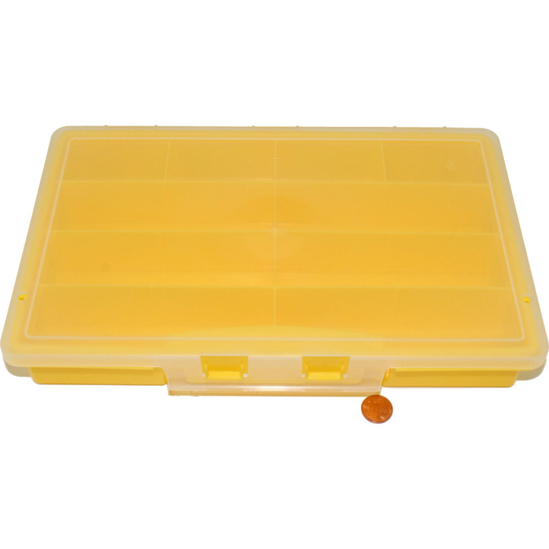 Sortierkasten unI 2 gelb mit 10 festen Facheinteilungen 275x180x41mm