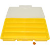 Sortierkasten unI 2 gelb mit 10 festen Facheinteilungen 275x180x41mm