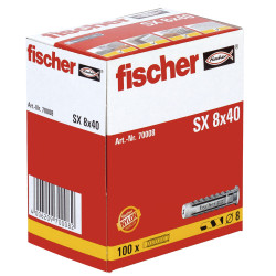 100 x fischer Spreizdübel SX 8 x 40