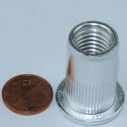 Nietmutter Stahl M12 Klemmbereich 4-7mm Flachkopf