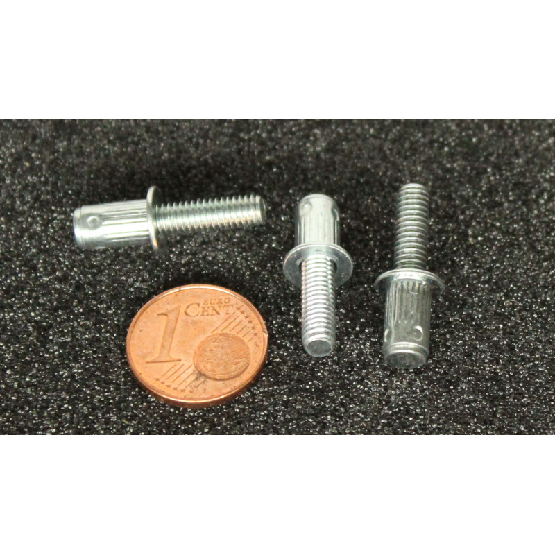 Blindnietschraube M4x2015 gerändelt silber KB 0,5-2,0mm Bolzen 15mm