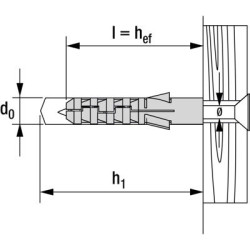 1 x Spreizdübel Ultra-Dübel U 12