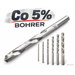 Spiralbohrer DIN 338-E Co.5 für Edelstahl und gehärtete Stähle bis 1100N/mm² lose verpackt