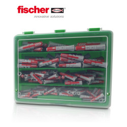 145 teiliger grüner Sortimentskasten mit Fischer DUOPOWER Dübeln 5, 6, 8 und 10mm
