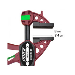 Piher Einhandzwinge Quick, Arbeitslänge 125 cm