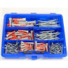 183-tlg Sortimentskasten blau mit Fischer DUOPOWER Dübel + Schrauben SK mit Torx Antrieb + 2 Industrie-Bits