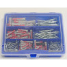 183-tlg Sortimentskasten blau mit Fischer DUOPOWER Dübel + Schrauben SK mit Torx Antrieb + 2 Industrie-Bits