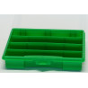 4 Sortierkasten unI 1 grün mit 4 festen Facheinteilungen 180x150x36mm