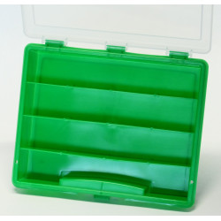 4 Sortierkasten unI 1 grün mit 4 festen Facheinteilungen 180x150x36mm