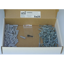 200 tlg 5x25 Fischer SX-Dübel / Schrauben /Bit Sortiment im Karton