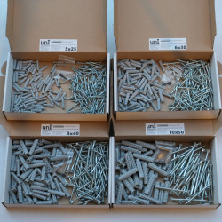 704 tlg. Schrauben-Dübel-Bit Sortiment "Fischer SX Dübel"