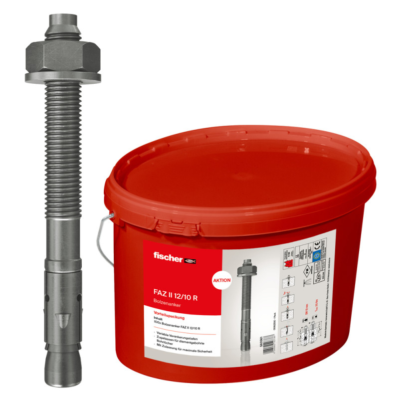 fischer Bolzenanker FAZ 12/10 R im Eimer