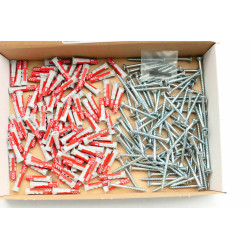 200 tlg 6x30 Fischer Duopower-Dübel / Schrauben /Bit Sortiment im Karton