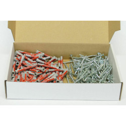 200 tlg lange 6x50 Fischer Duopower-Dübel / Schrauben /Bit Sortiment im Karton