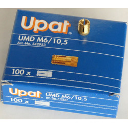 100 Stück UPAT Messingdübel kurz UMD M6/10,5