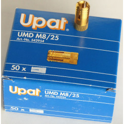 50 Stück UPAT Messingdübel kurz UMD M8/25
