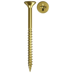 200 x fischer Spanplattenschraube FSPII 6,0 x 40 Senkkopf gelbverzinkt Teilgewinde Kreuzschlitz PZ