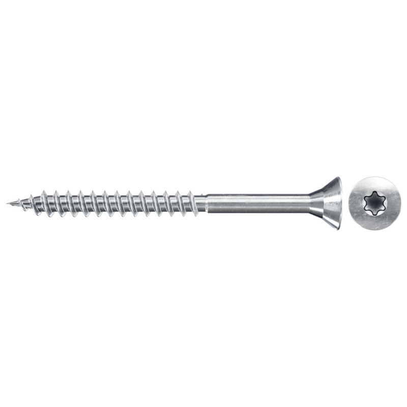 200 x fischer Spanplattenschraube FSPII 6,0 x 50 Senkkopf blauverzinkt Teilgewinde Innenstern TX