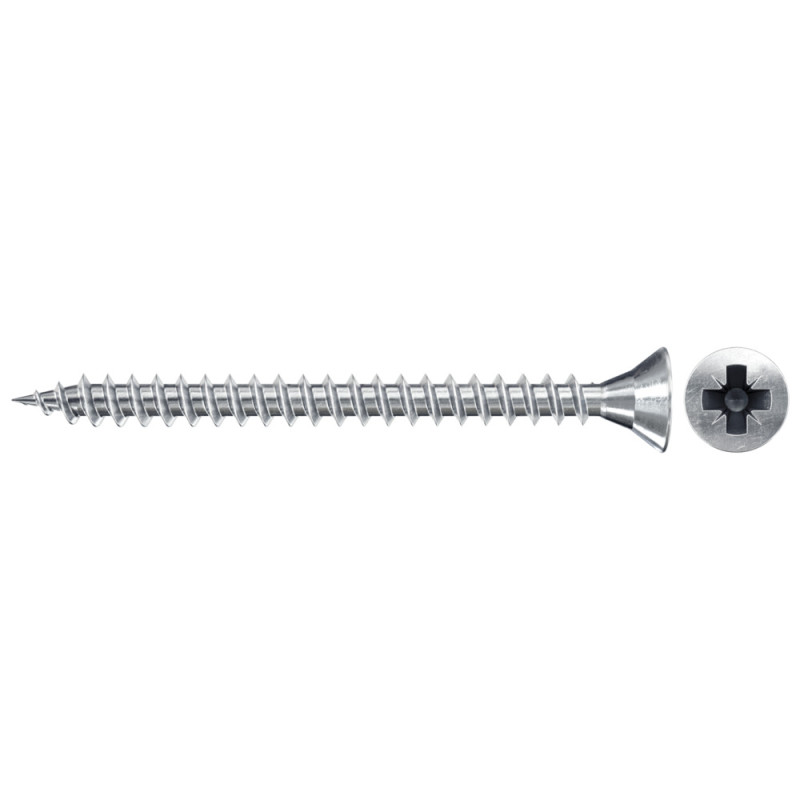 200 x fischer Spanplattenschraube FSPII 6,0 x 40 Senkkopf blauverzinkt Vollgewinde Kreuzschlitz PZ