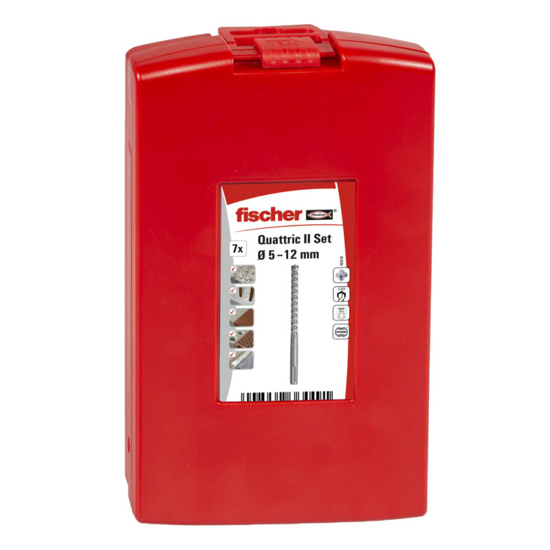 fischer Hammerbohrer Quattric II Set 5 - 12 mm