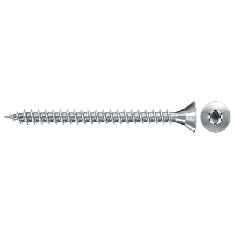 1000 x fischer Spanplattenschraube FSPII 4,5 x 20 Senkkopf blauverzinkt Vollgewinde Innenstern TX