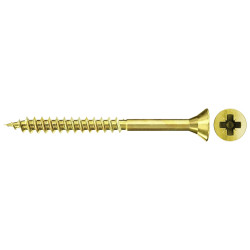 1000 x fischer Spanplattenschraube FSPII 4,0 x 35 Senkkopf gelbverzinkt Teilgewinde Kreuzschlitz PZ