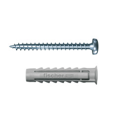 100 x fischer Spreizdübel SX 6 x 30 S PanHead TX Schraube