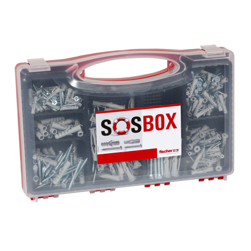 fischer SOS-Box Dübel S + FU + Schrauben