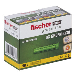 90 x Dübel SX Green 6x30