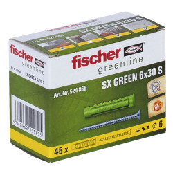 45 x Dübel SX Green 6x30 S