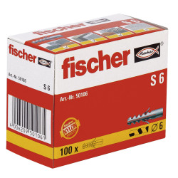 100 x fischer Dübel S 6