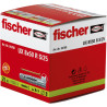 25 x fischer Universaldübel UX 8 x 50 R S/25 mit Rand und Schraube