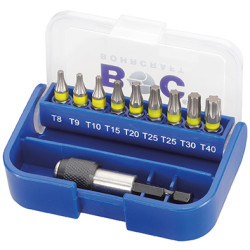 PB10-Tx gelb Bits 1/4"//Tx8-Tx40+Halter / 10-tlg.