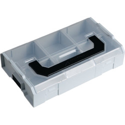 L-BOXX Mini grau - Deckel transparent - unterteilbar - auch geschlossen einsehbar