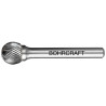 Frässtift Form D Kugel Fein // 12,0 mm BC-Verpackung